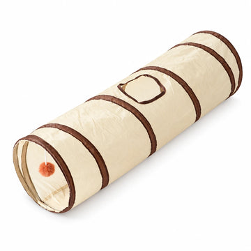 Tunnel pliable pour chat — 88 cm — fond blanc
