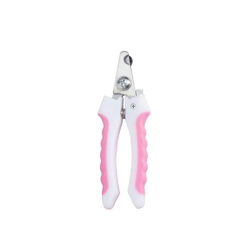Coupe-griffes blanc et rose pour chien et chat, petite taille S
