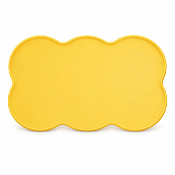 Tapis de gamelle à rebord — Jaune — fond blanc