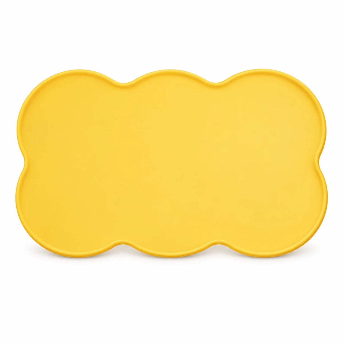 Tapis de gamelle à rebord — Jaune — fond blanc