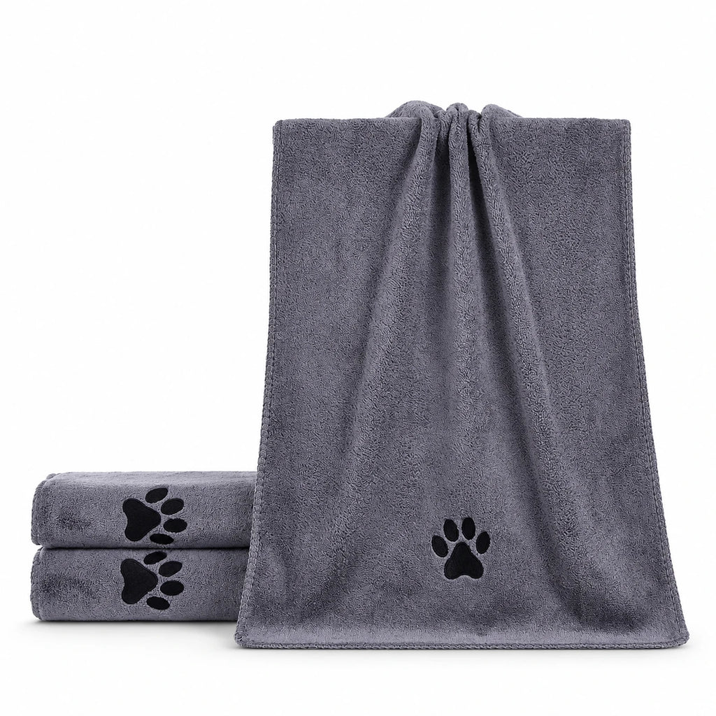 Serviette épaisse pour chien et chat — Deux formats — fond blanc