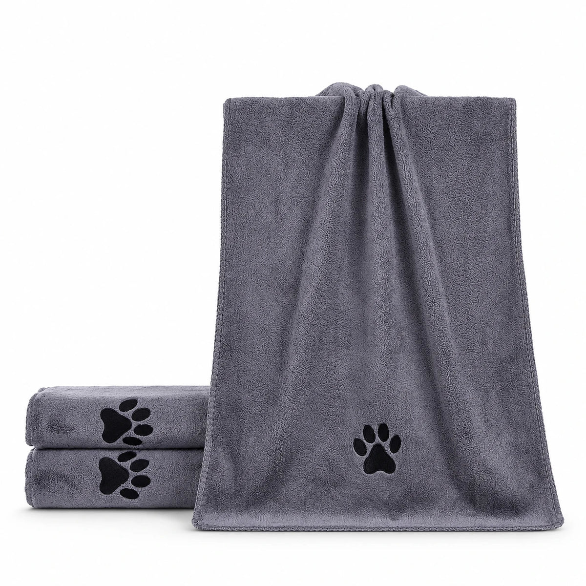 Serviette épaisse pour chien et chat — Deux formats — fond blanc