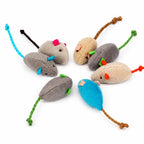 Souris en peluche pour chat — 1 ou 2 pièces — fond blanc