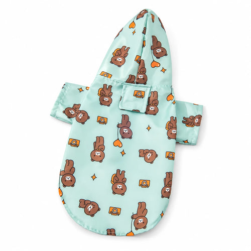 Imperméable à capuche pour petit chien — fond blanc