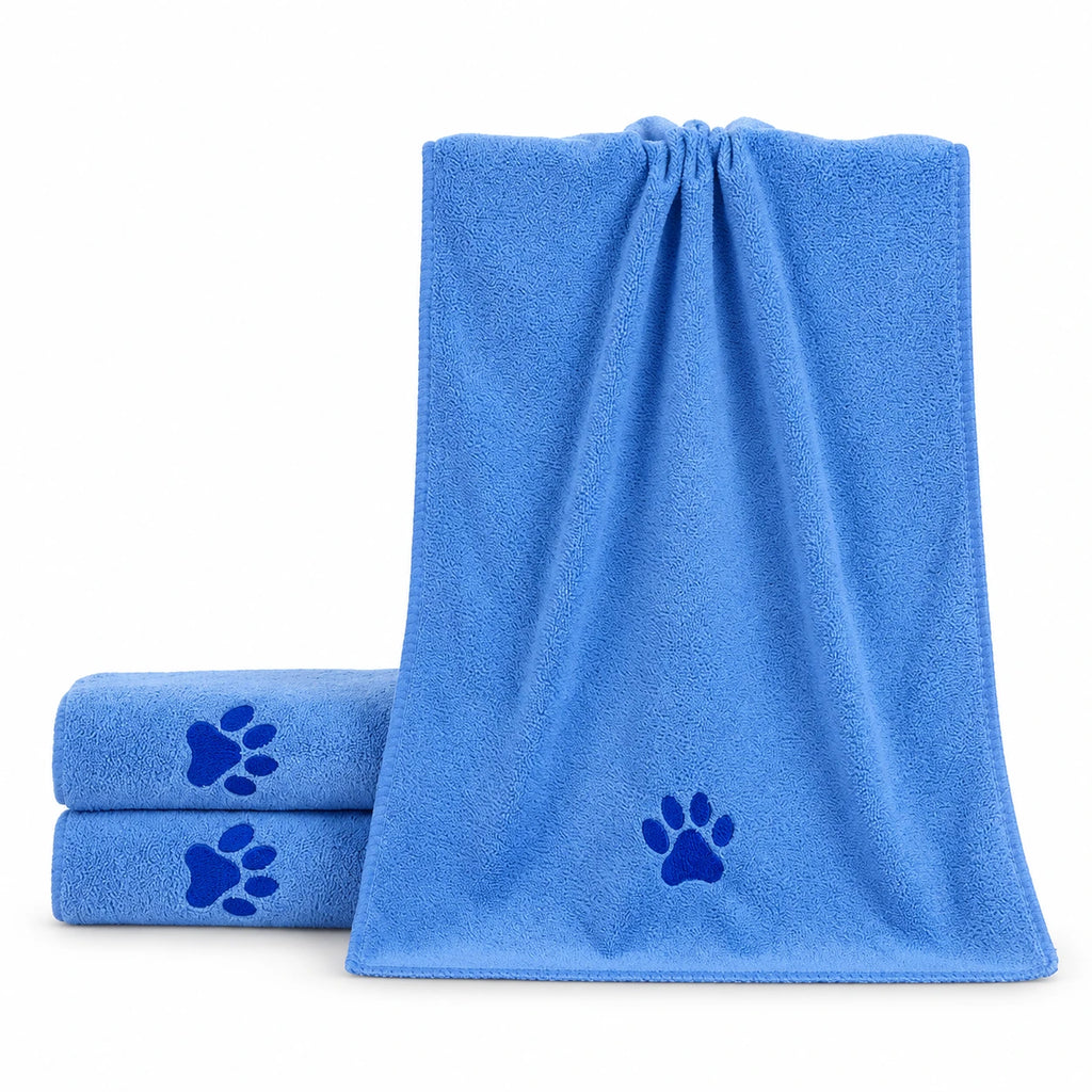 Serviette épaisse pour chien et chat — Deux formats — fond blanc