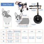 Chariot de mobilité réglable pour petits chiens et chats