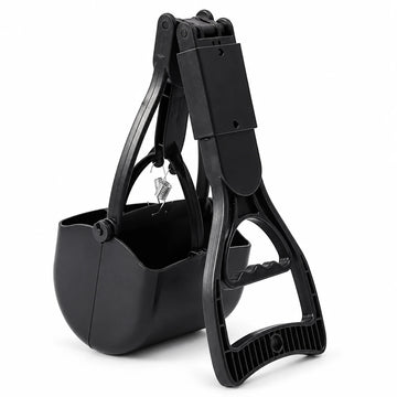 Ramasse-déjections à manche pliable pour chien — fond blanc