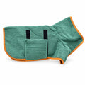 Peignoir de séchage pour chien — Gris ou vert — fond blanc