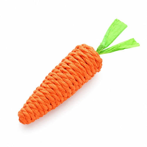 Carotte en corde pour chat — 13 ou 20 cm — fond blanc