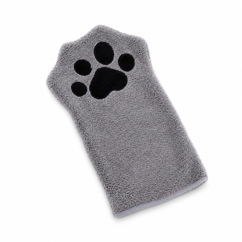Gant-serviette de séchage pour chien et chat — fond blanc
