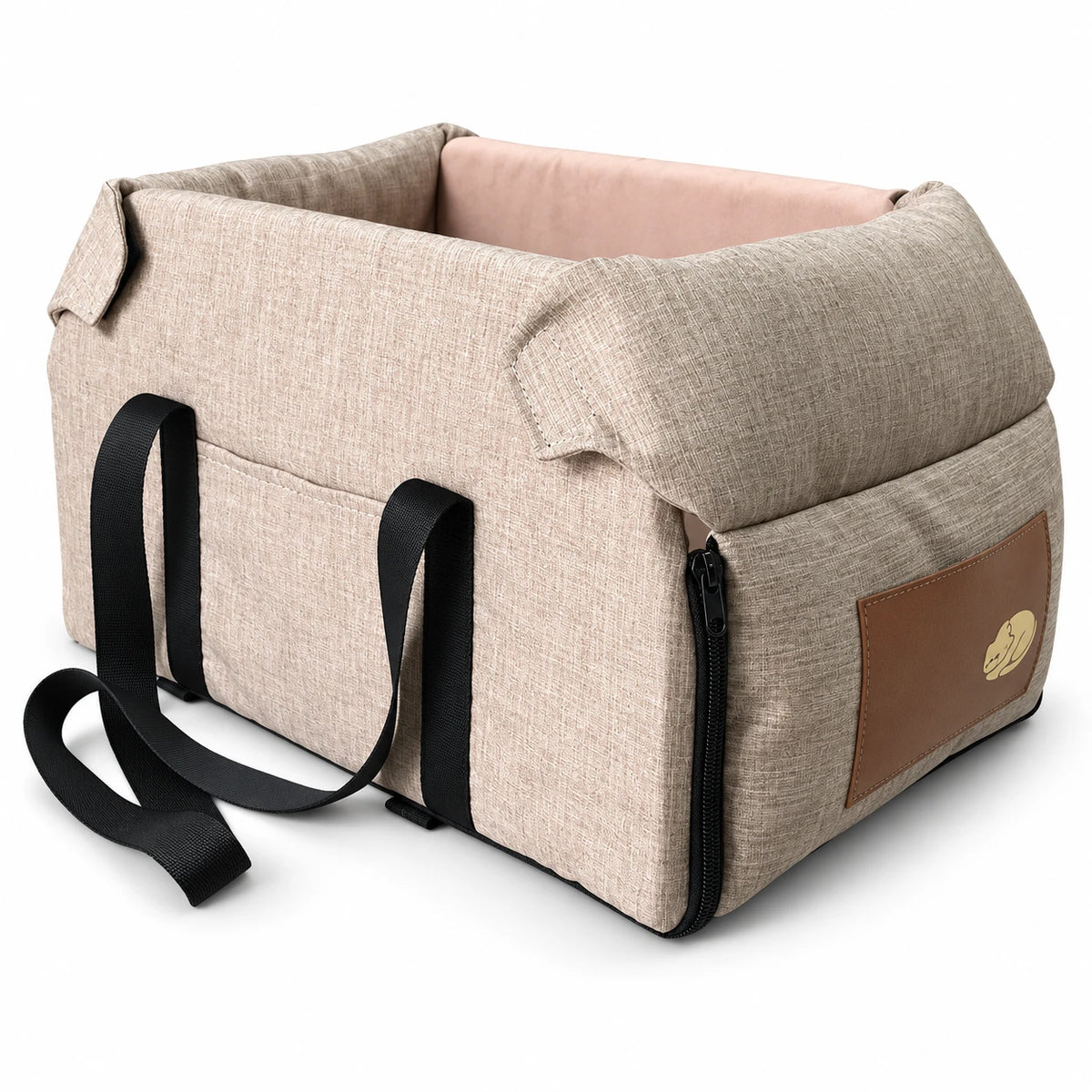 Panier de voyage pour petit chien et chat — fond blanc