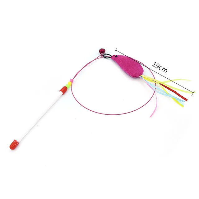 Canne à pêche souris pour chat — 1