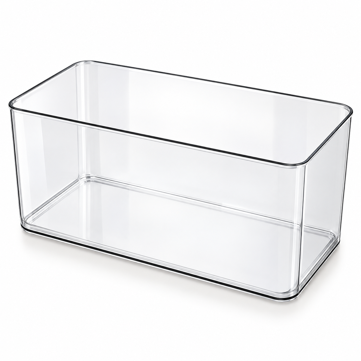 Grand aquarium L, cuve seule sur fond blanc