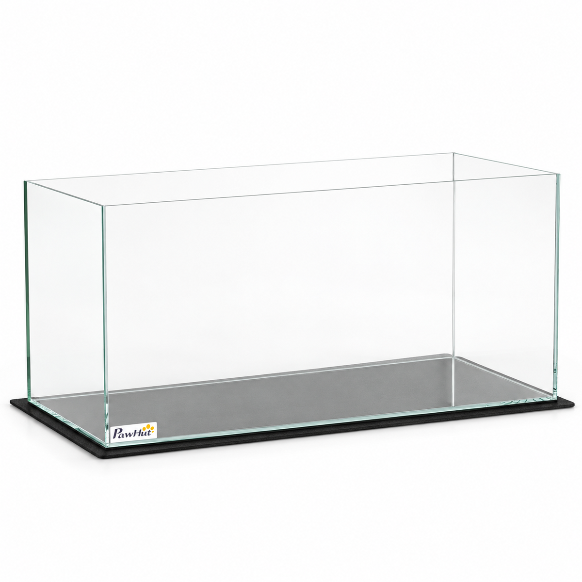 Aquarium en verre 51 L de 60 × 30 × 30 cm et tapis de protection noir, seuls éléments inclus