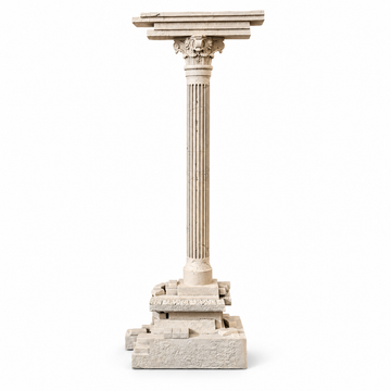 Décoration pour aquarium, colonne romaine, sur fond blanc