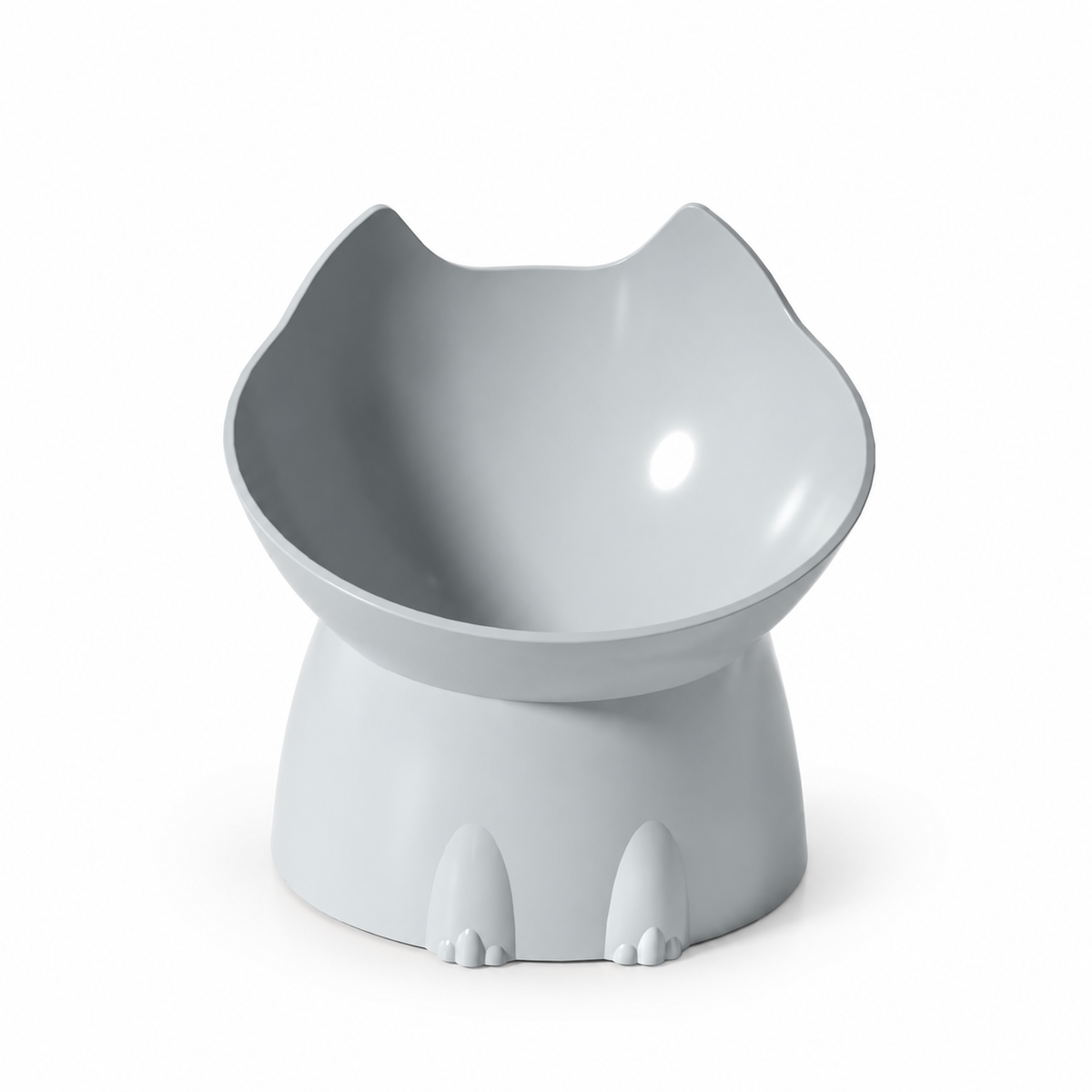Gamelle surélevée pour chat — Gris