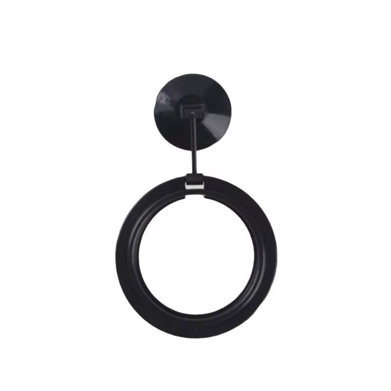 Anneau rond noir de nourrissage pour aquarium avec ventouse
