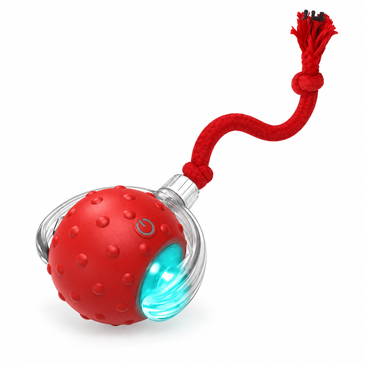 Balle interactive sonore pour chat — Rouge — produit sur fond blanc