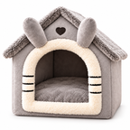 Maison douillette pour chat et petit chien — 3 tailles — produit sur fond blanc