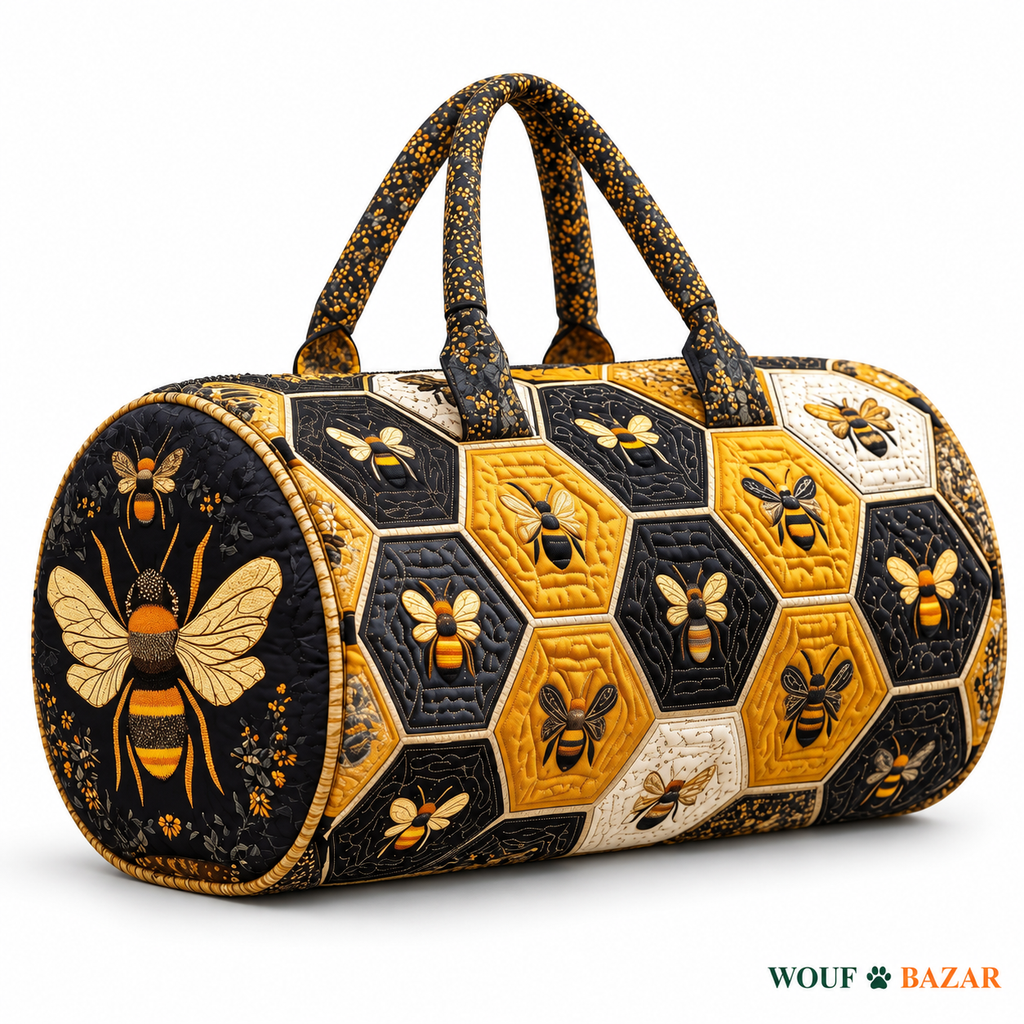 Sac de voyage Abeilles & fleurs — Rucher doré — WOUF BAZAR