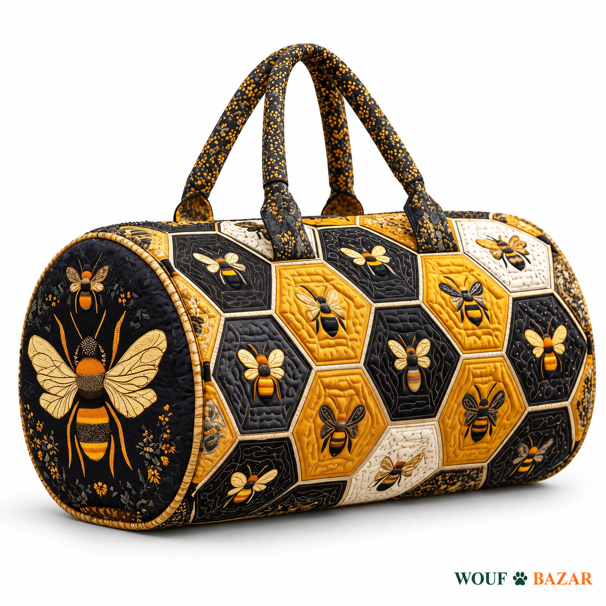Sac de voyage Abeilles & fleurs — Rucher doré — WOUF BAZAR
