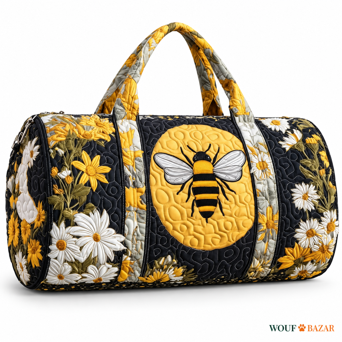Sac de voyage Abeilles & fleurs — Abeille & marguerites — WOUF BAZAR