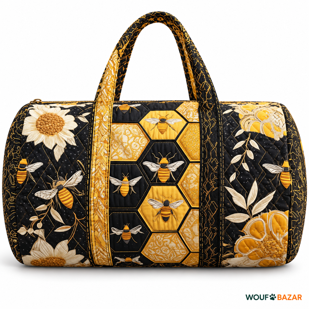 Sac de voyage Abeilles & fleurs — Jardin de miel — WOUF BAZAR
