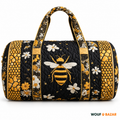 Sac de voyage Abeilles & fleurs — Marguerites & alvéoles — WOUF BAZAR