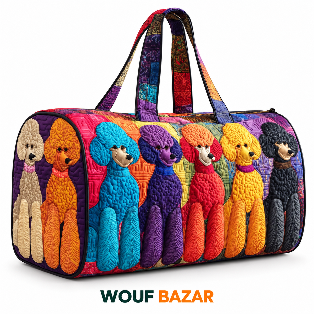 Sac de voyage Compagnons Caniches arc-en-ciel — WOUF BAZAR