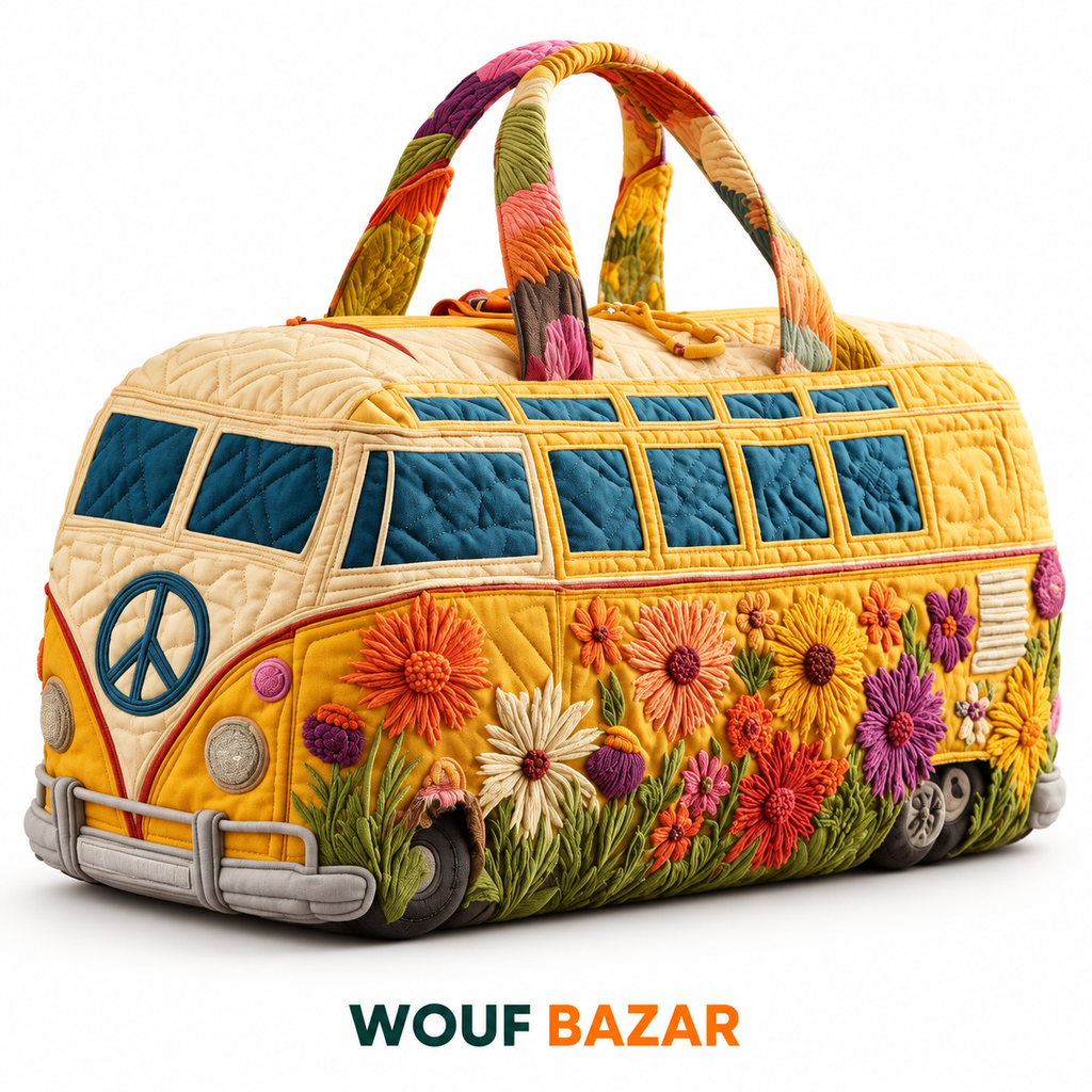 Sac de voyage Escapade — Prairie dorée — WOUF BAZAR