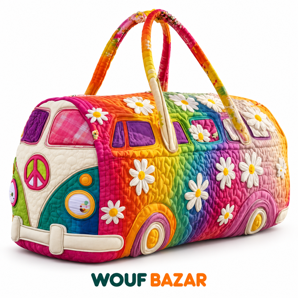 Sac de voyage Escapade — Bohème pastel — WOUF BAZAR