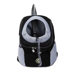 Sac de transport noir pour petit chien et chat sur fond blanc