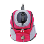 Sac de transport rose vif pour petit chien et chat sur fond blanc