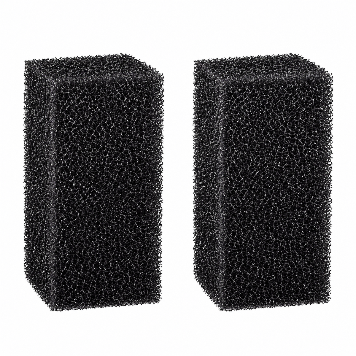 Deux petites mousses de rechange noires pour filtre d’aquarium