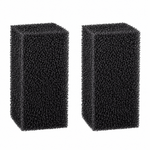 Deux petites mousses de rechange noires pour filtre d’aquarium