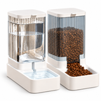Distributeur par gravité pour chien et chat — Eau ou croquettes — fond blanc