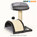 Griffoir compact gris foncé, dimensions 35,5 × 37 × 46 cm — WOUF BAZAR