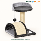 Griffoir compact gris foncé, dimensions 35,5 × 37 × 46 cm — WOUF BAZAR