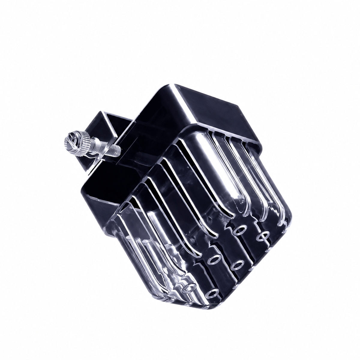 Panier suspendu transparent pour plantes d’aquarium, fixation à vis, vendu sans plante
