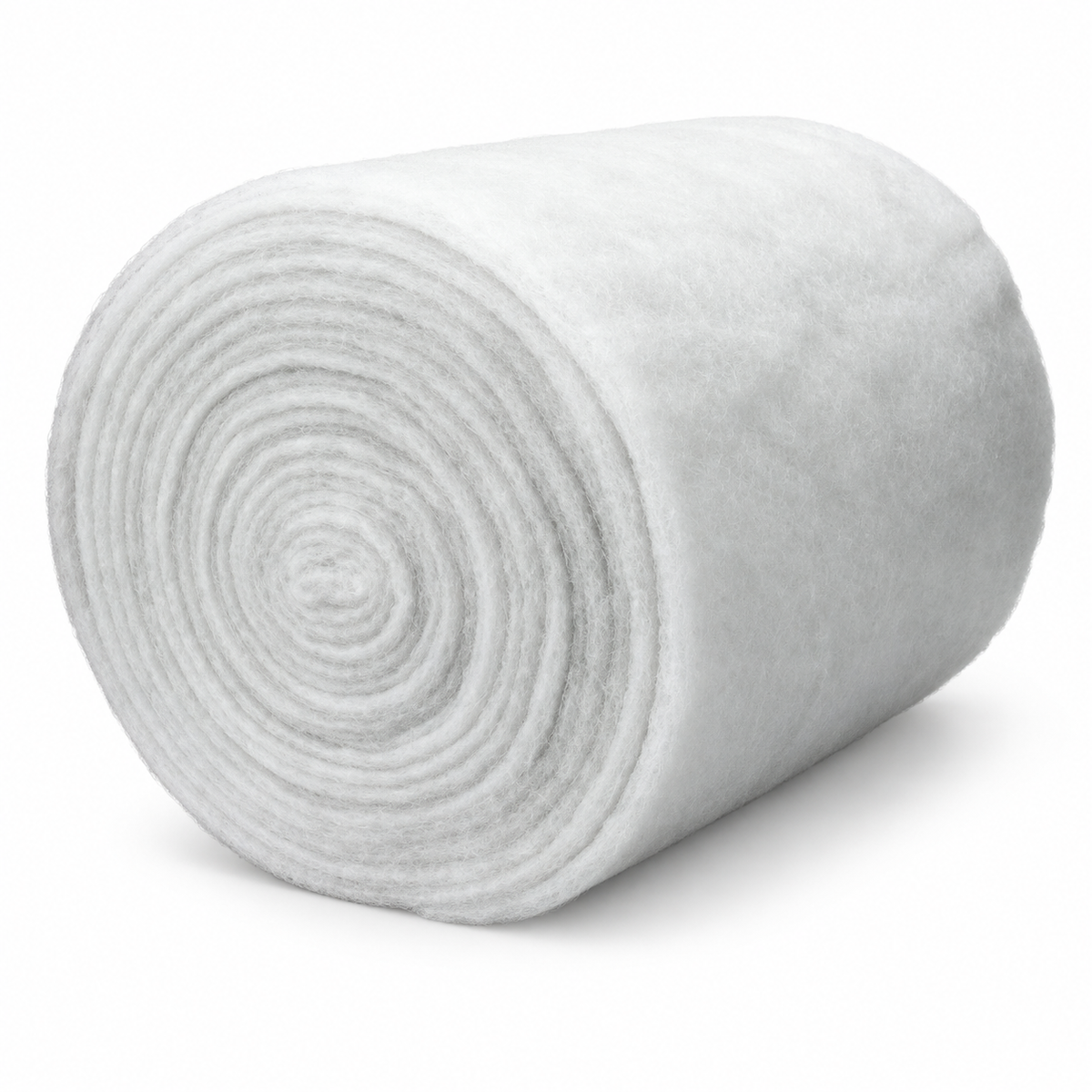 Rouleau de tapis filtrant pour aquarium sur fond blanc