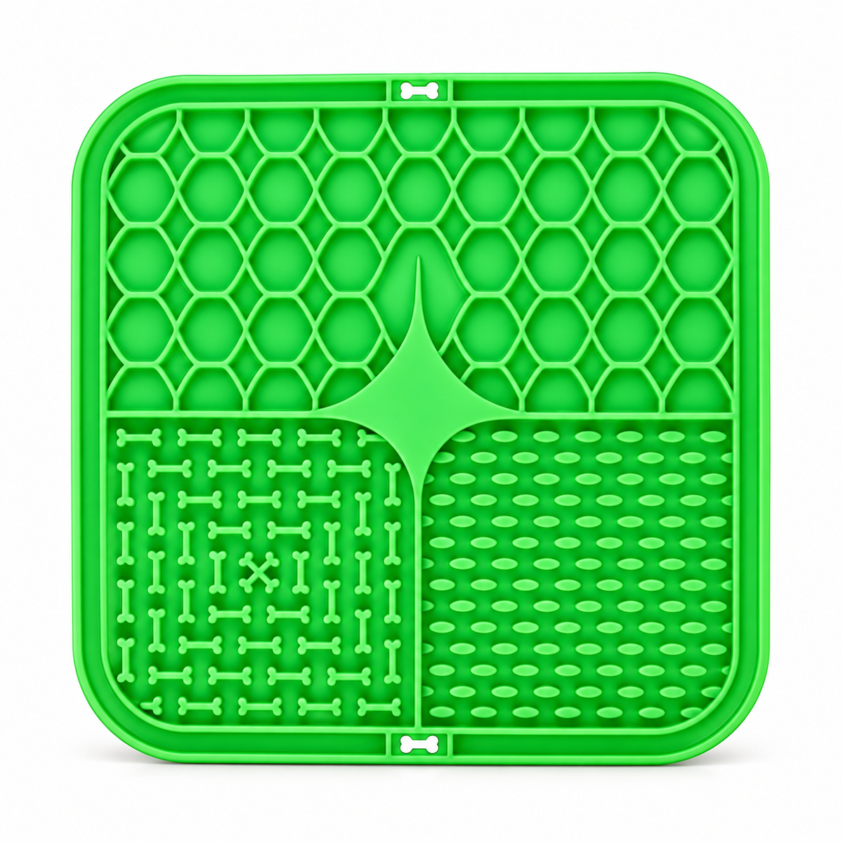 Tapis de léchage à ventouses pour chien et chat — 15,5 cm — fond blanc