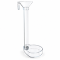 Tube transparent de nourrissage pour aquarium avec coupelle, modèle 22 cm
